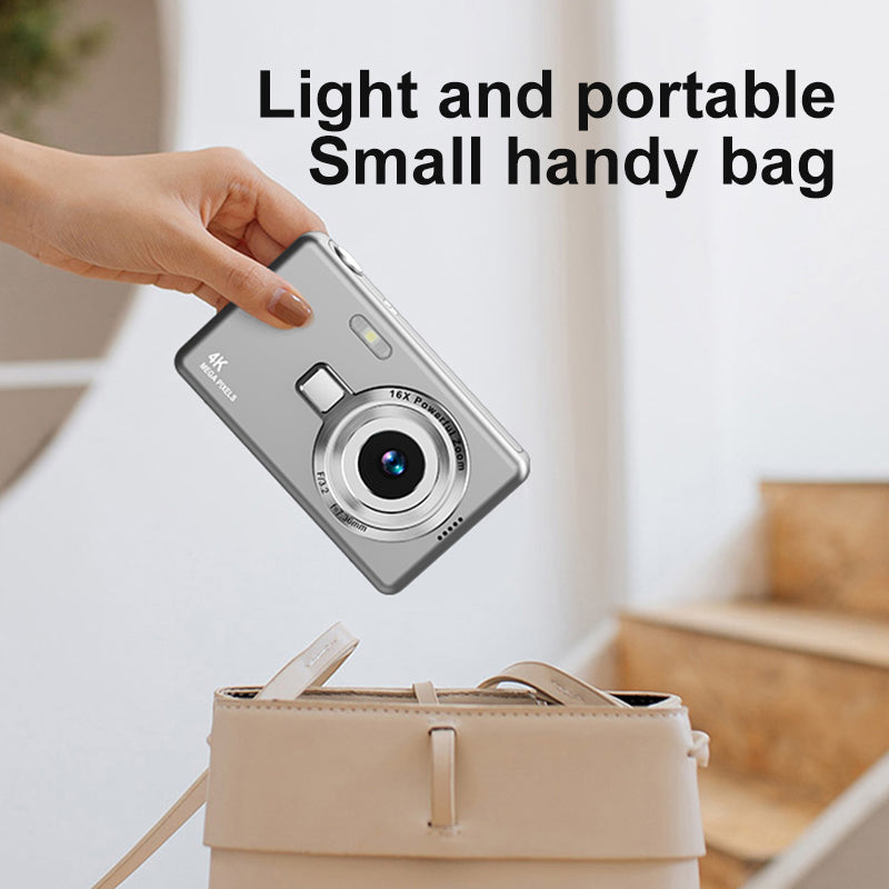 Kompakt Digitalkamera – 2,4” Skærm, 16X Zoom & Vidvinkel (MicroSD)