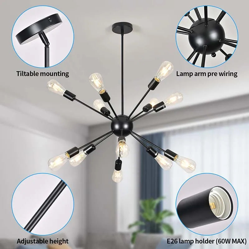 Moderne Lysekrone – Mid-Century Pendel i Vintage Stil